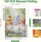 DIY 5D diamond painting kit for adults featuring gnomes and flowers—full drill design measuring 30×40 cm. Perfect for relaxation, creative fun, and as colorful home wall décor.